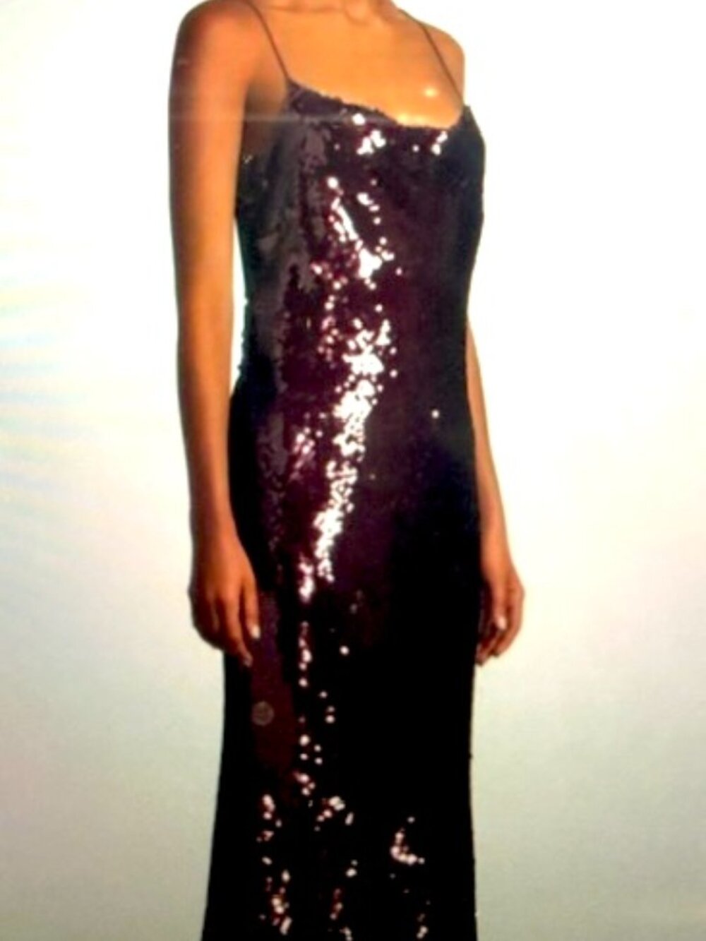 Vince Cowl Neckline Sequined Midi Length Dress NWOT